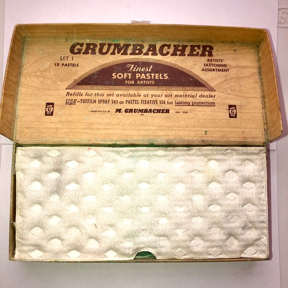 GRUMBACHER Soft Pastels Set #1 of 12 Pastels Vintage Artist’s Quality - Picture 6 of 7